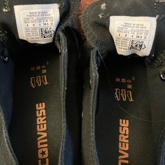 Converse black and gold sneackers size 6 - Picture 8 of 9